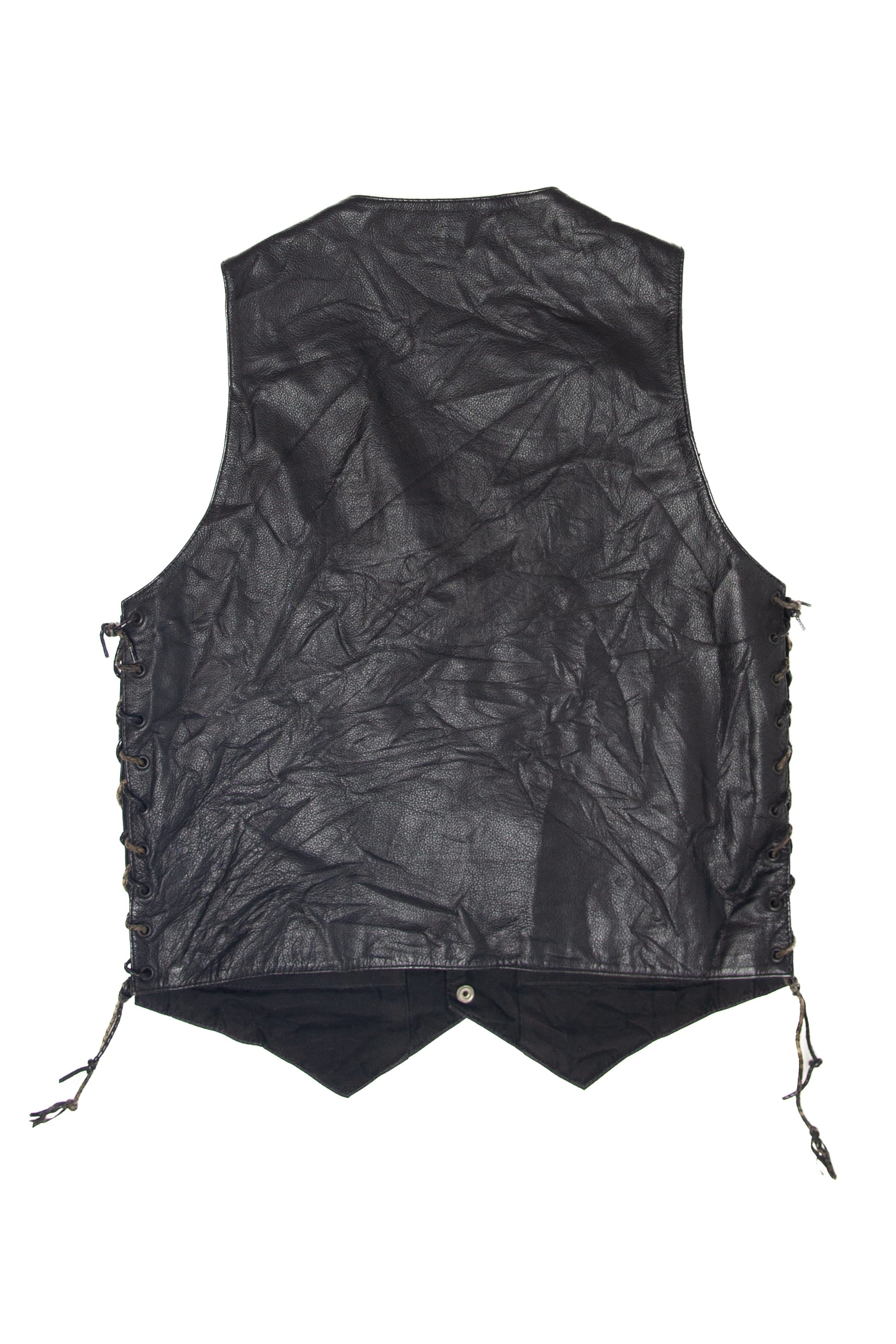 Vintage FMC POW/MIA Side Lace Tied Leather Vest (1990s)