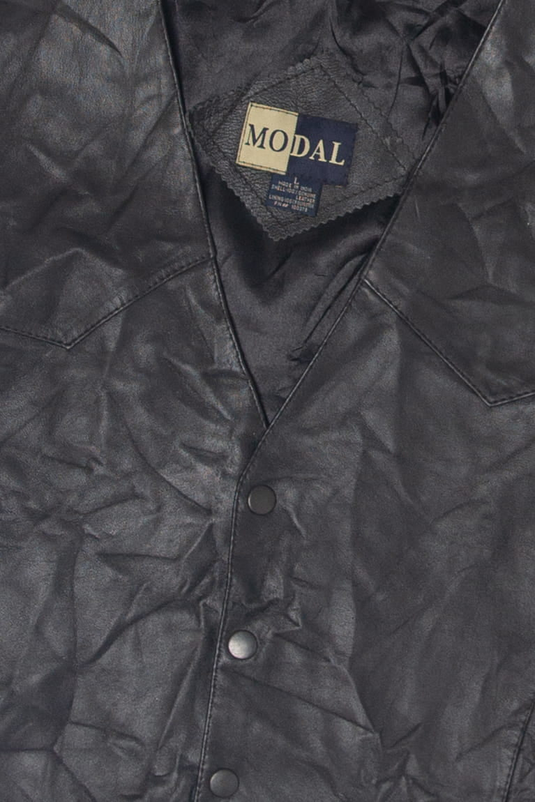 Vintage Modal Leather Vest (1990s)