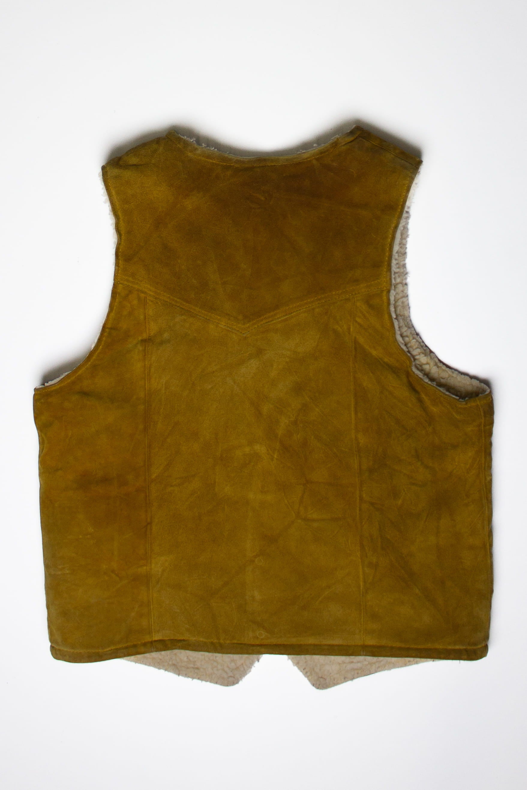 Vintage Marla Suede Sherpa Vest (1970s)