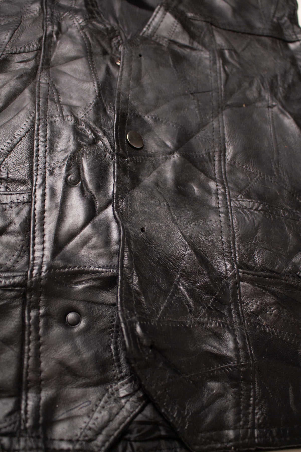 Vintage Texas Flag Leather Vest (1990s)