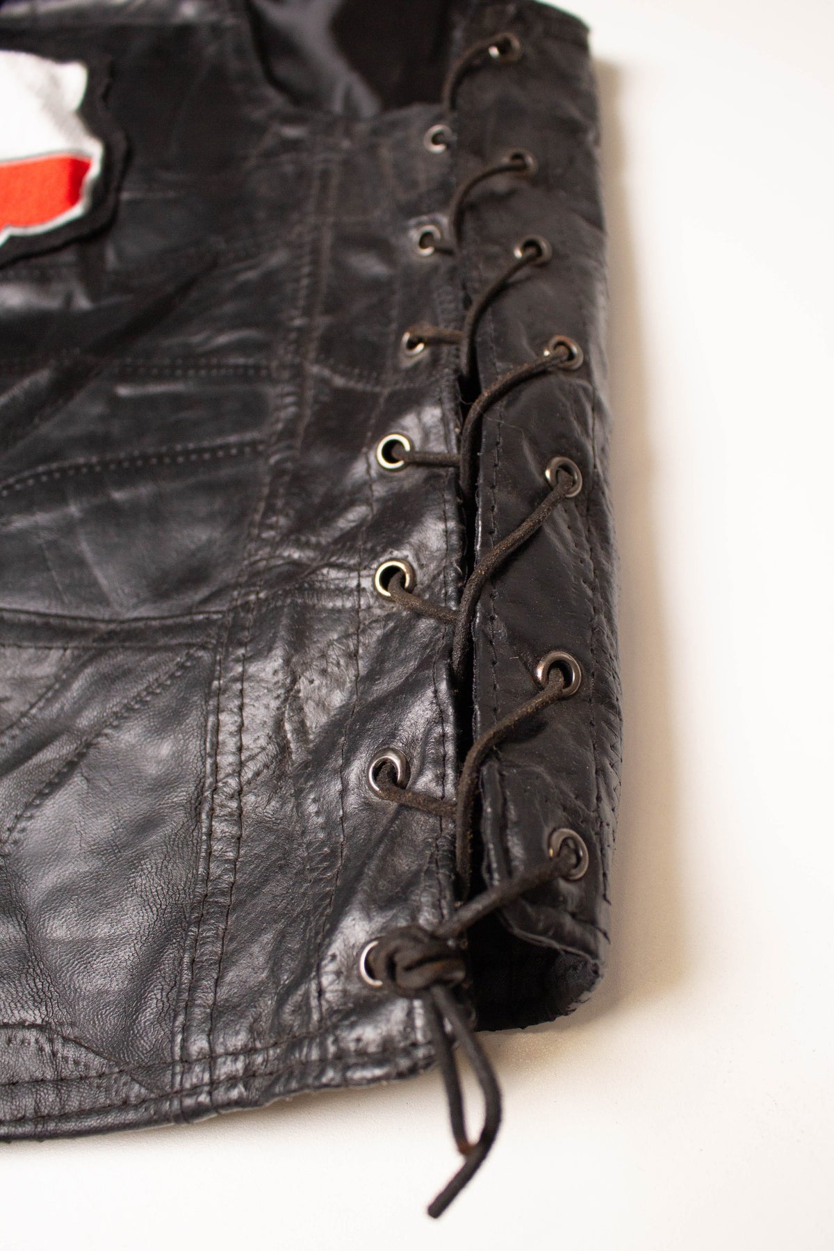 Vintage Texas Flag Leather Vest (1990s)