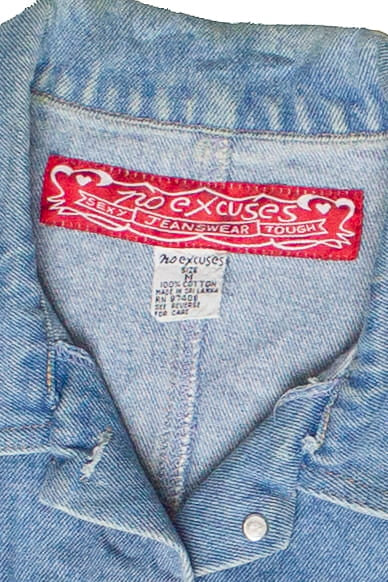 Vintage No Excuses Jeans Denim Vest (1990s)