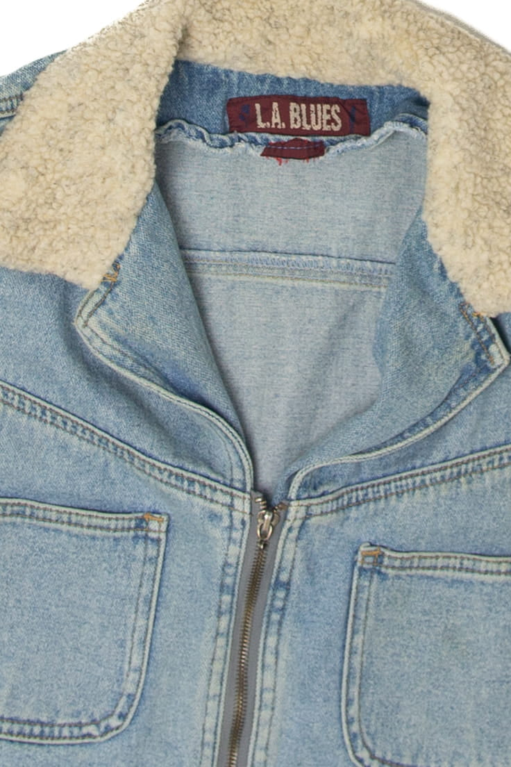 Vintage L.A. Blues Denim Vest (1990s)