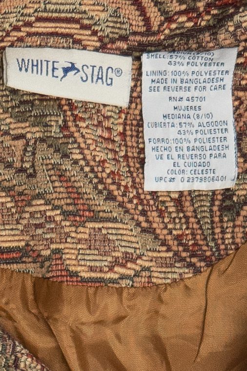 Vintage Paisley Tapestry Zip Up Vest (1990s)