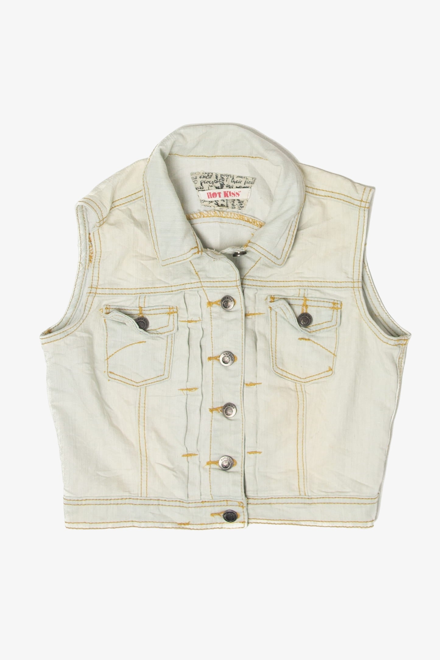 Vintage Hot Kiss Denim Vest (2000s)