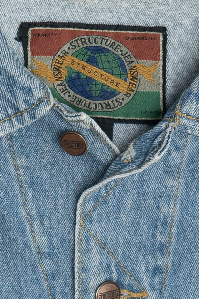 Vintage Structure Jeanswear Classic Denim Vest (1990s)