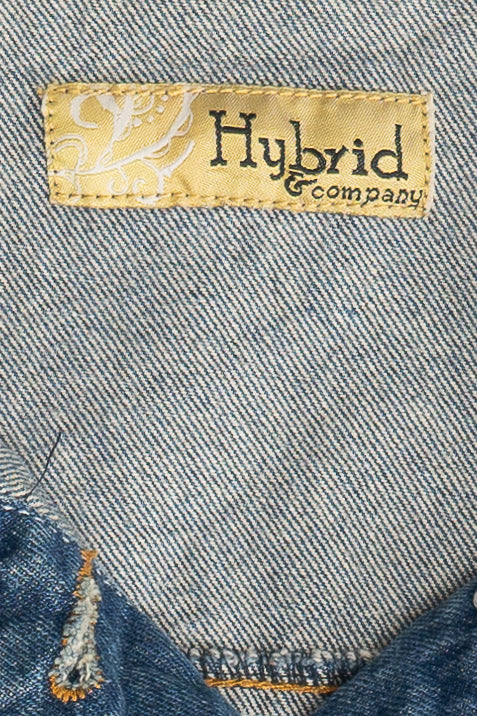 Hybrid Acid Wash Patch Denim Vest