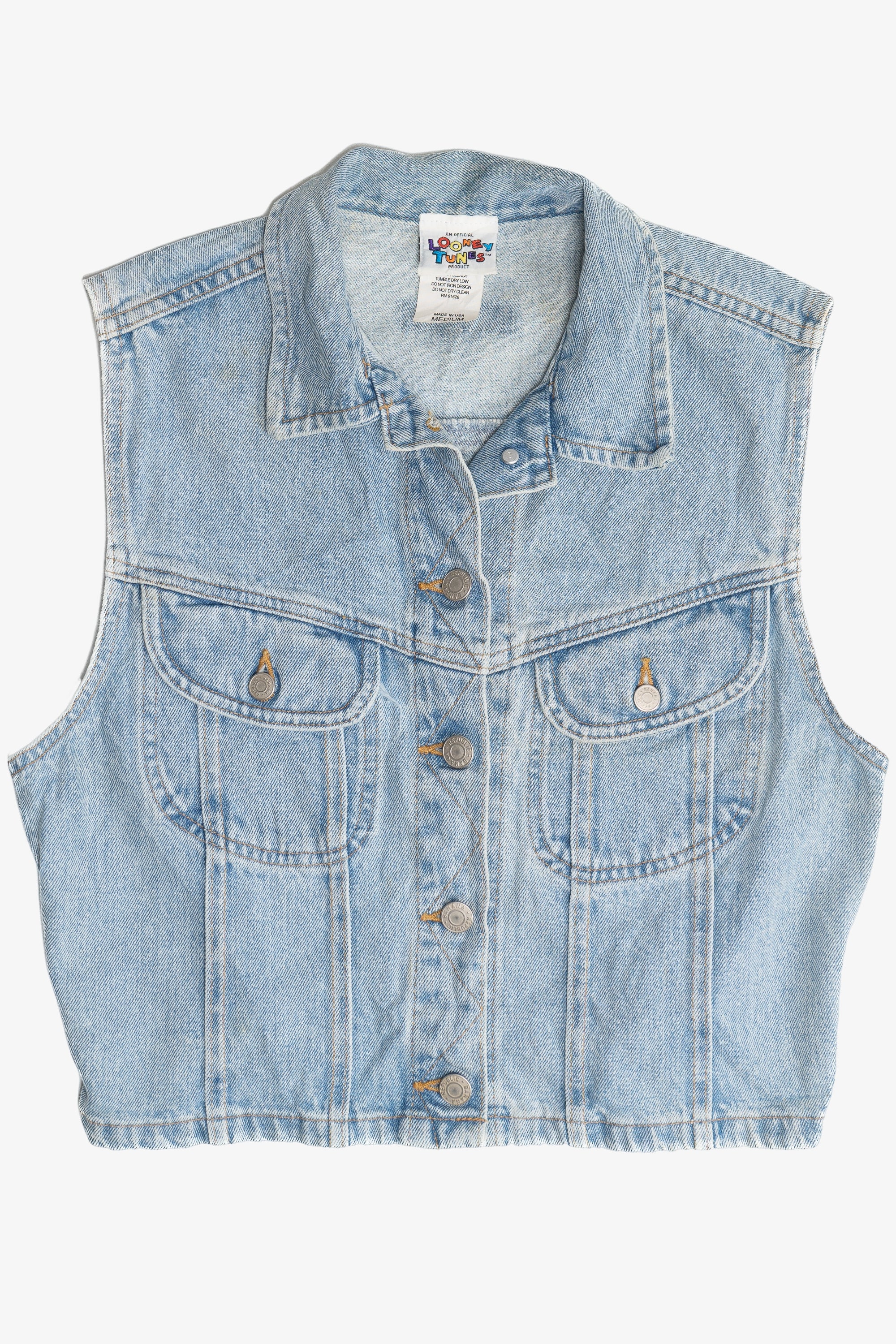 Vintage Looney Tunes Denim Vest (1990s)