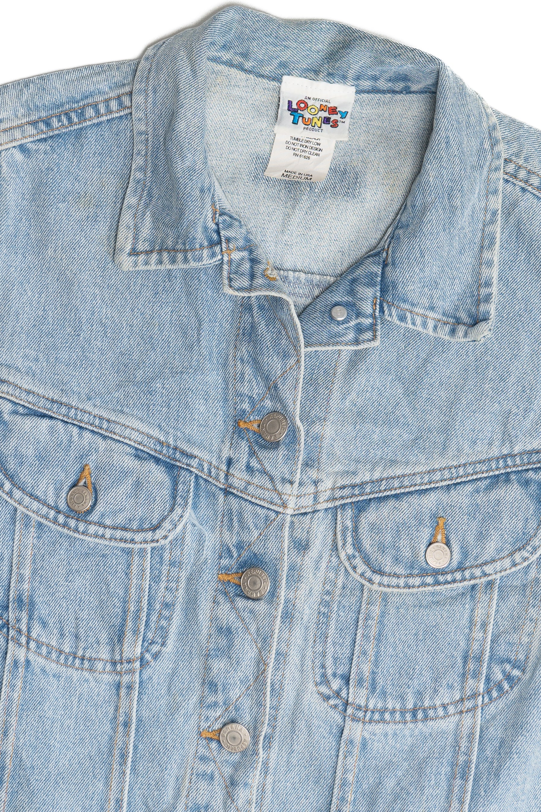 Vintage Looney Tunes Denim Vest (1990s)