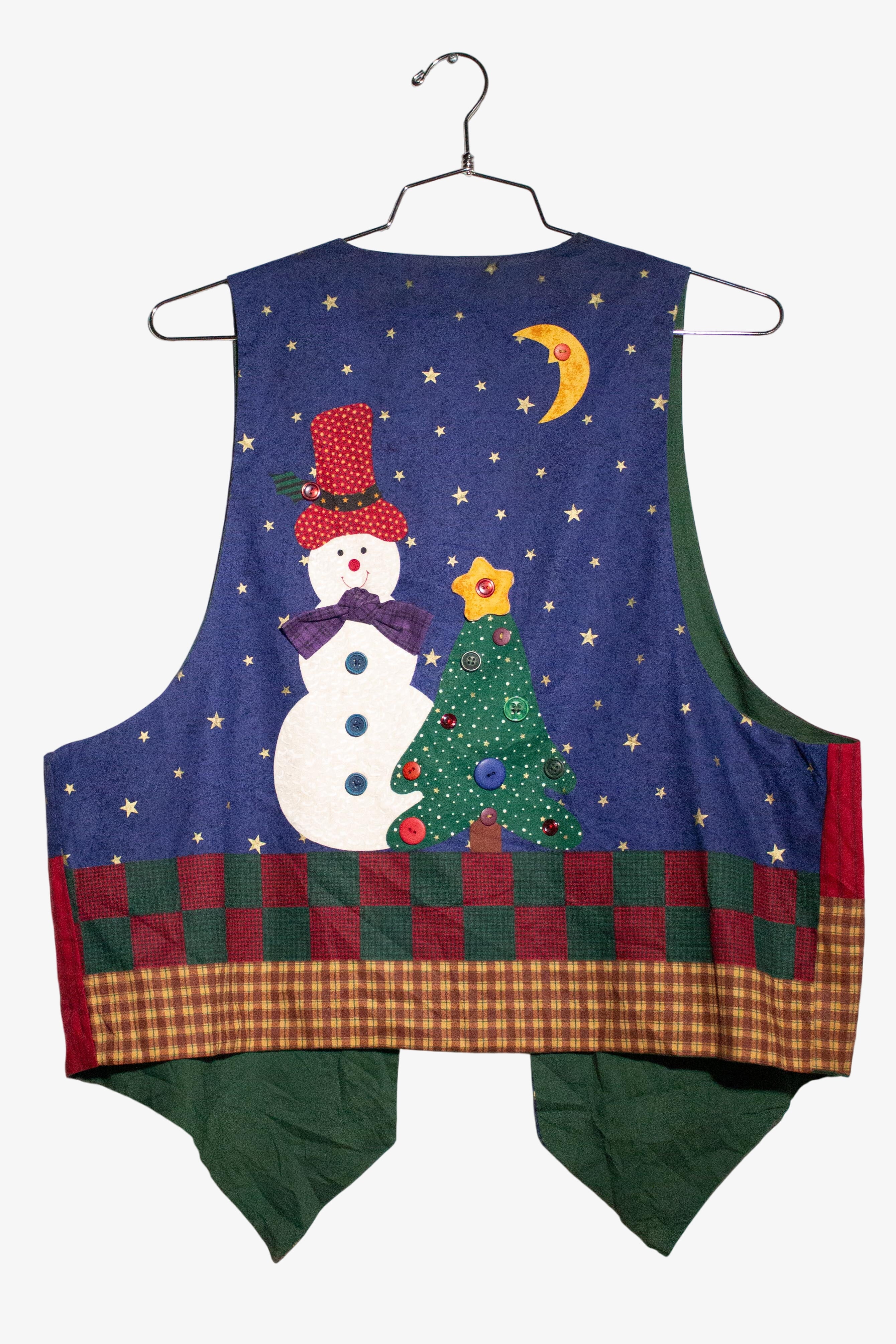 Vintage Noel Christmas Open Front Vest (1990s)