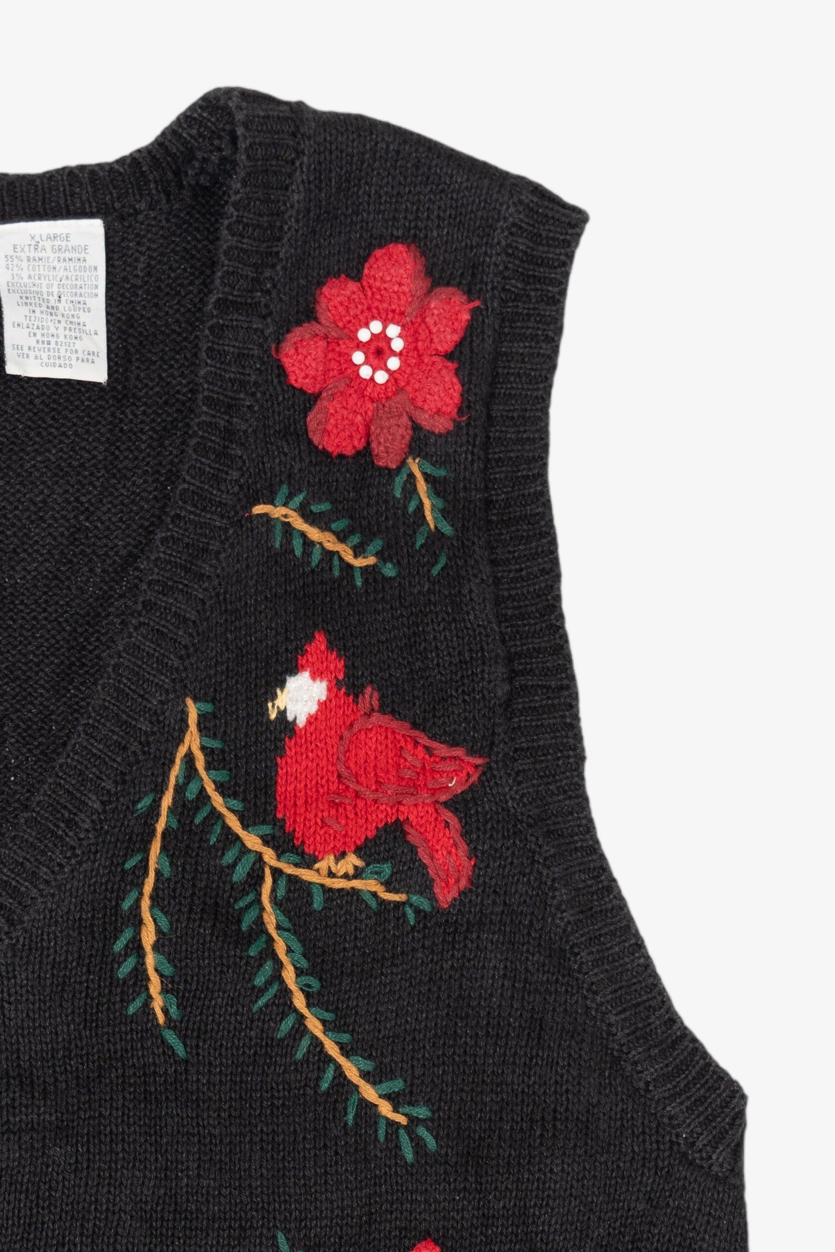 Vintage Flowers And Birds Capacity Vest (1990s)