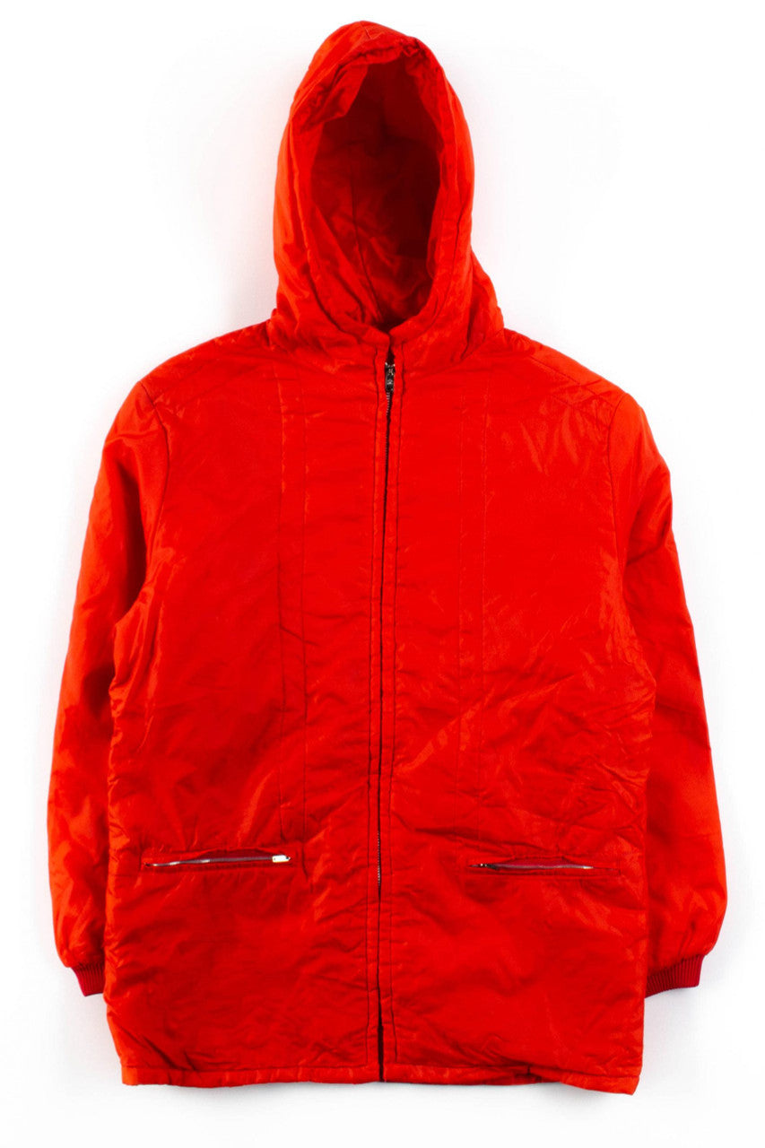 Red Vintage Insulated Windbreaker