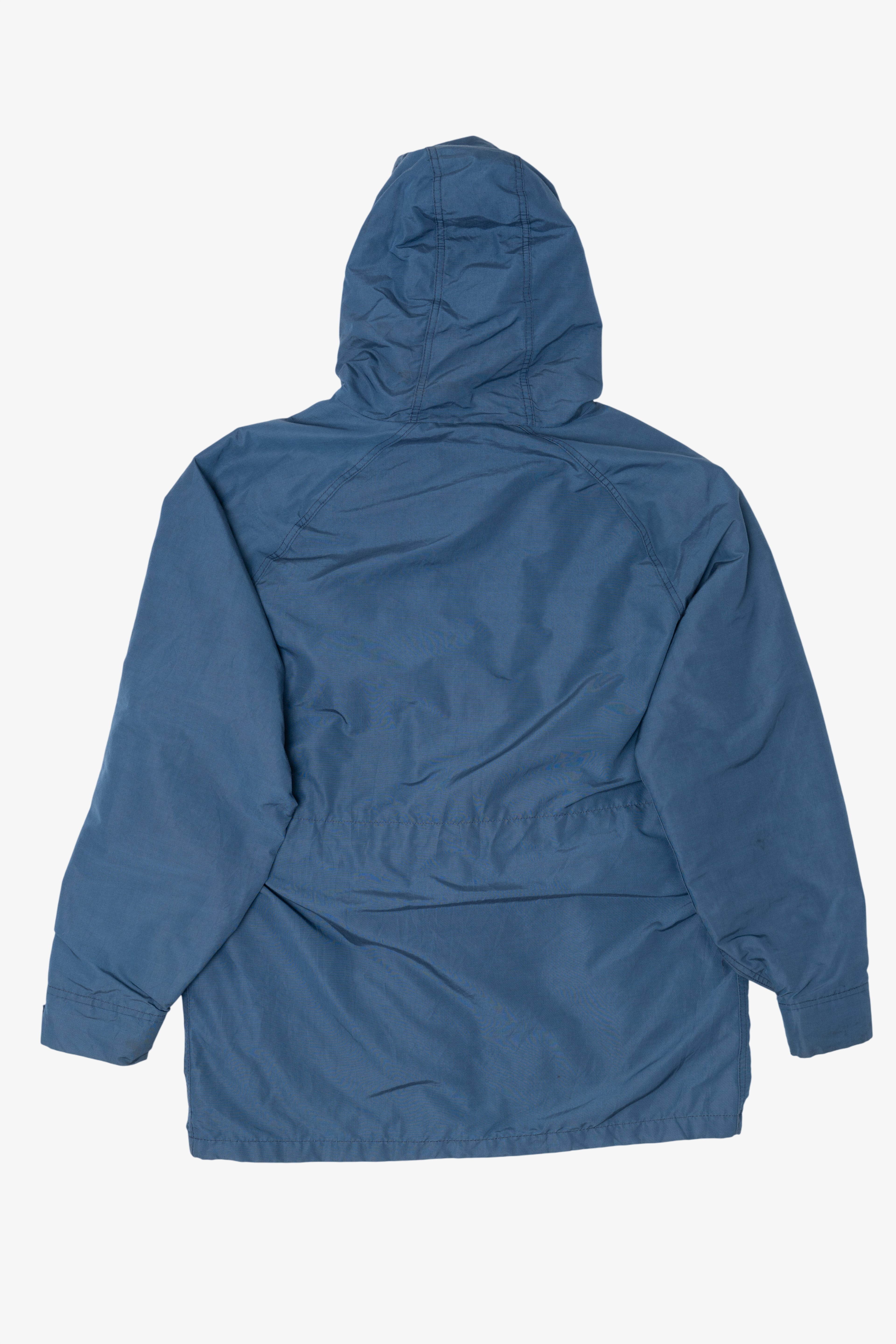 Vintage Blue Woolrich Plaid Lined Winter Coat (1990s)