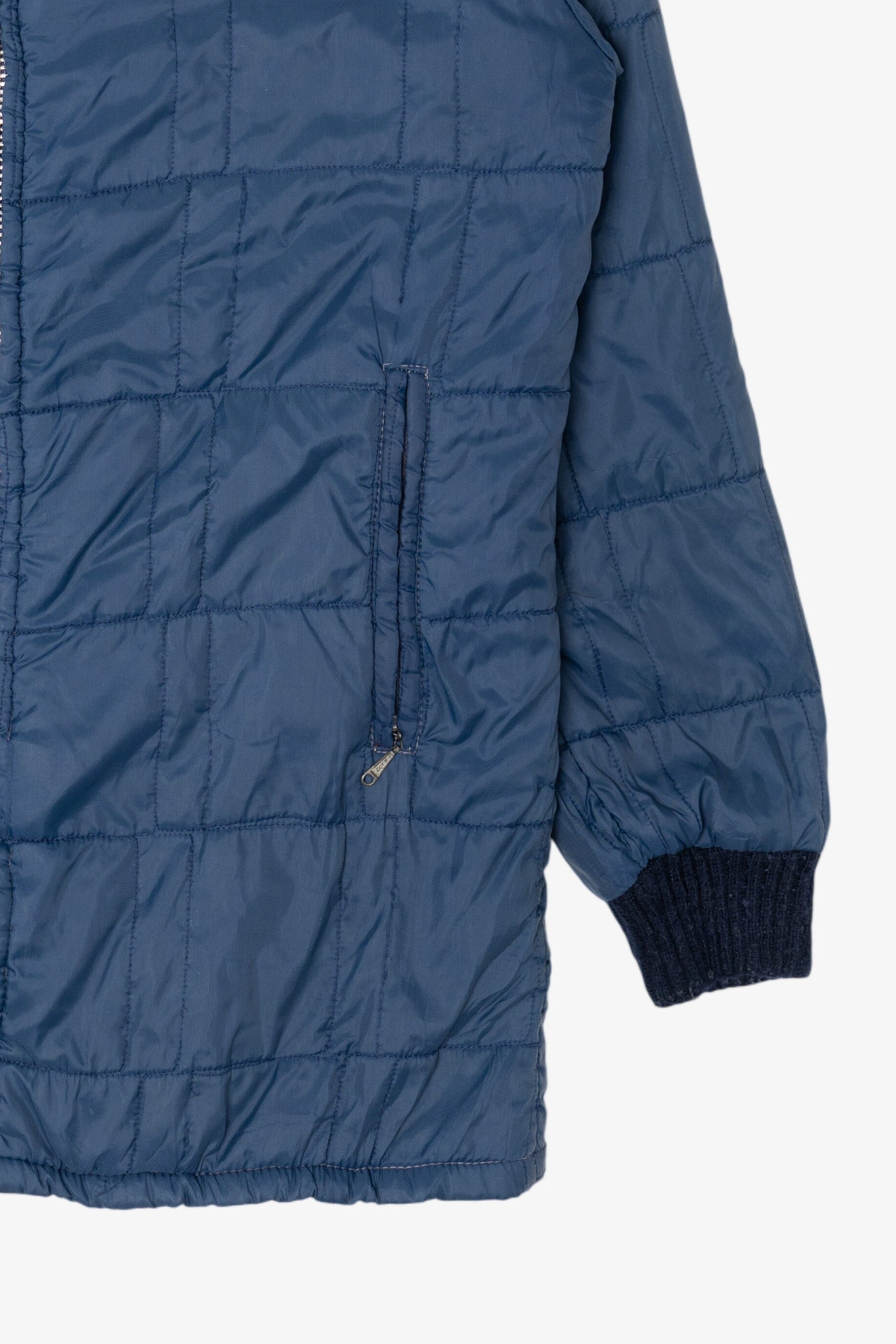 Vintage Blue Weatherguard Quilted Sherpa Lined Jacket (1970s)