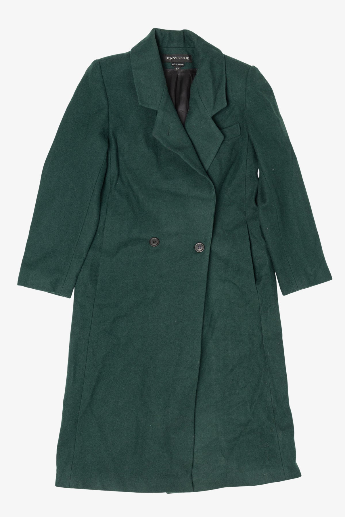 Vintage Dark Green Dony Brook Long Overcoat (1990s)