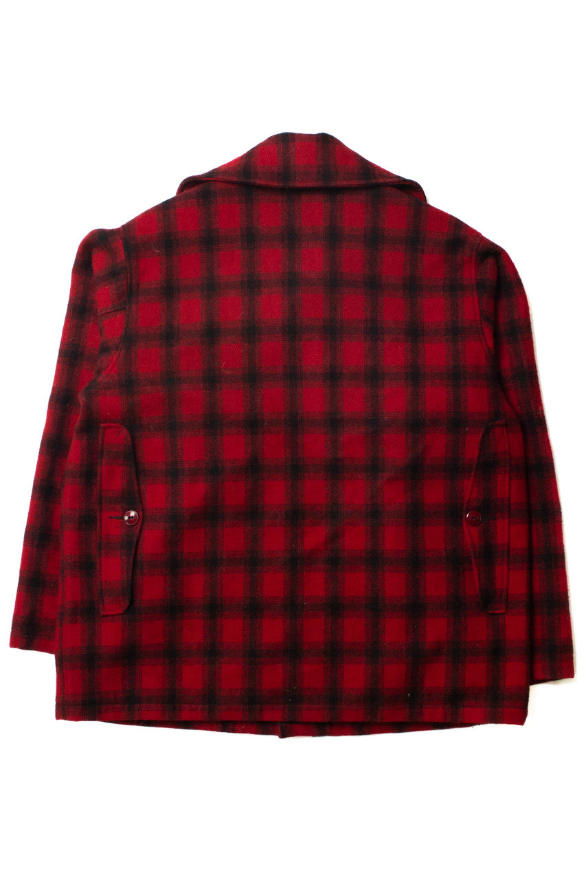 Vintage Red Plaid Woolrich Winter Coat (1980s)