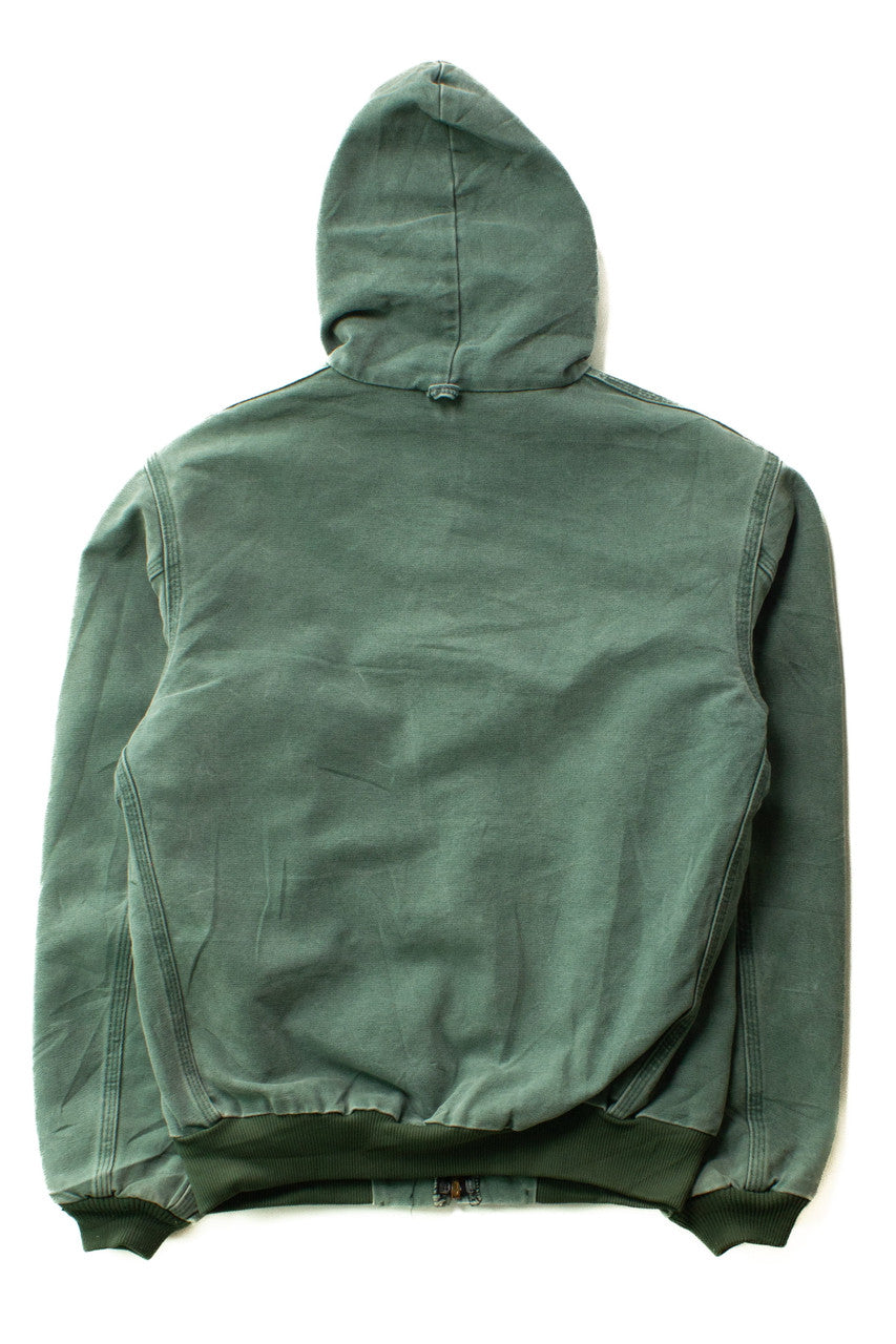 Sage Green Hooded Carhartt Jacket JQ694 (1990s)