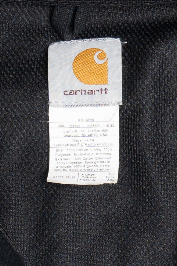 Carhartt J131 Duck Canvas Hooded Thermal Lined Winter Coat