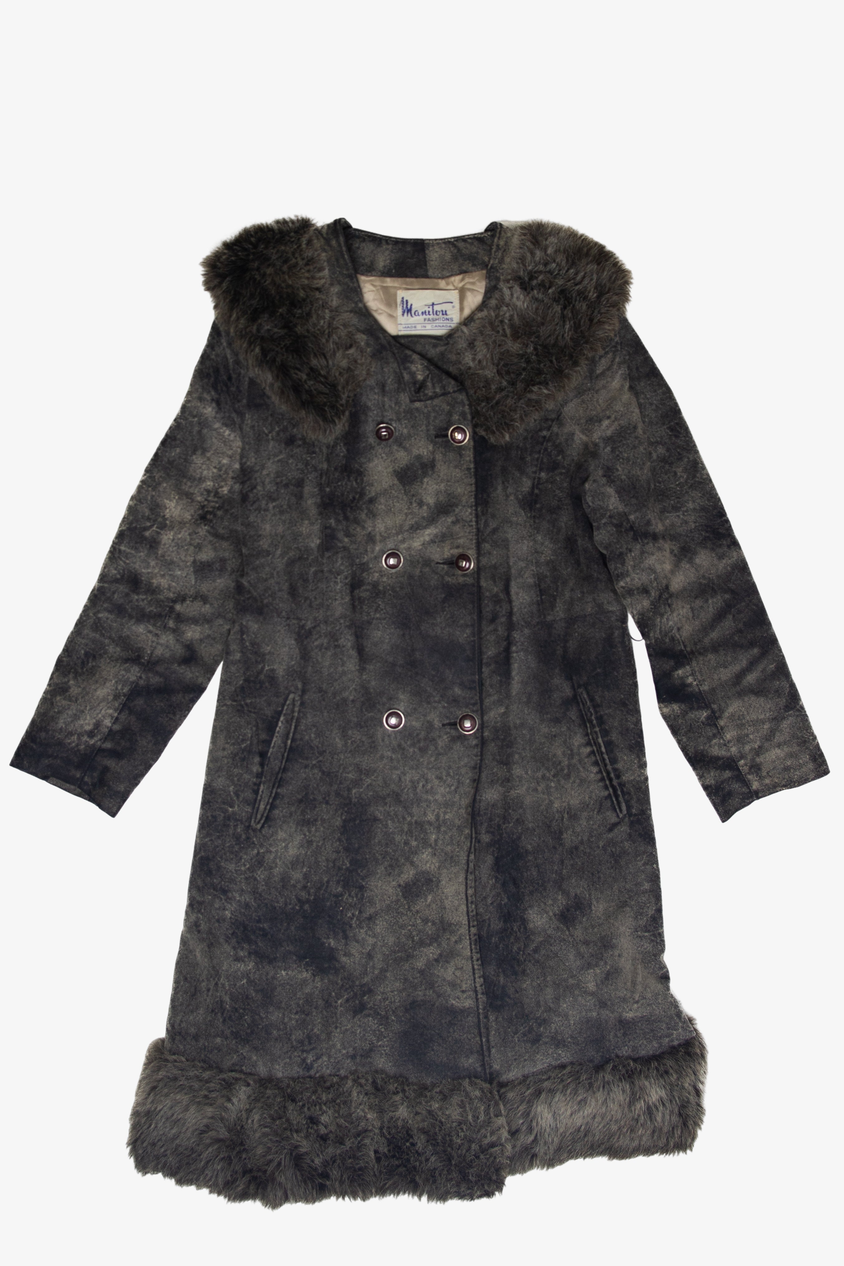 Vintage Manitou Faux Fur Winter Coat