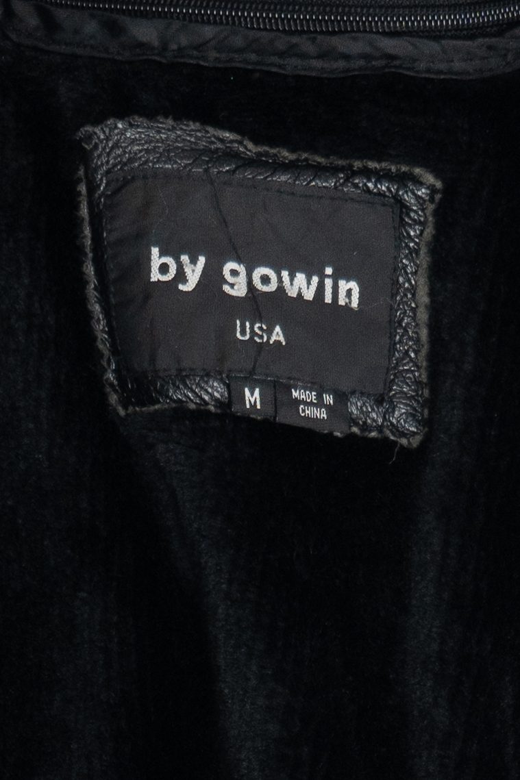 Gowin Hooded Leather Coat With Lining (2010s)