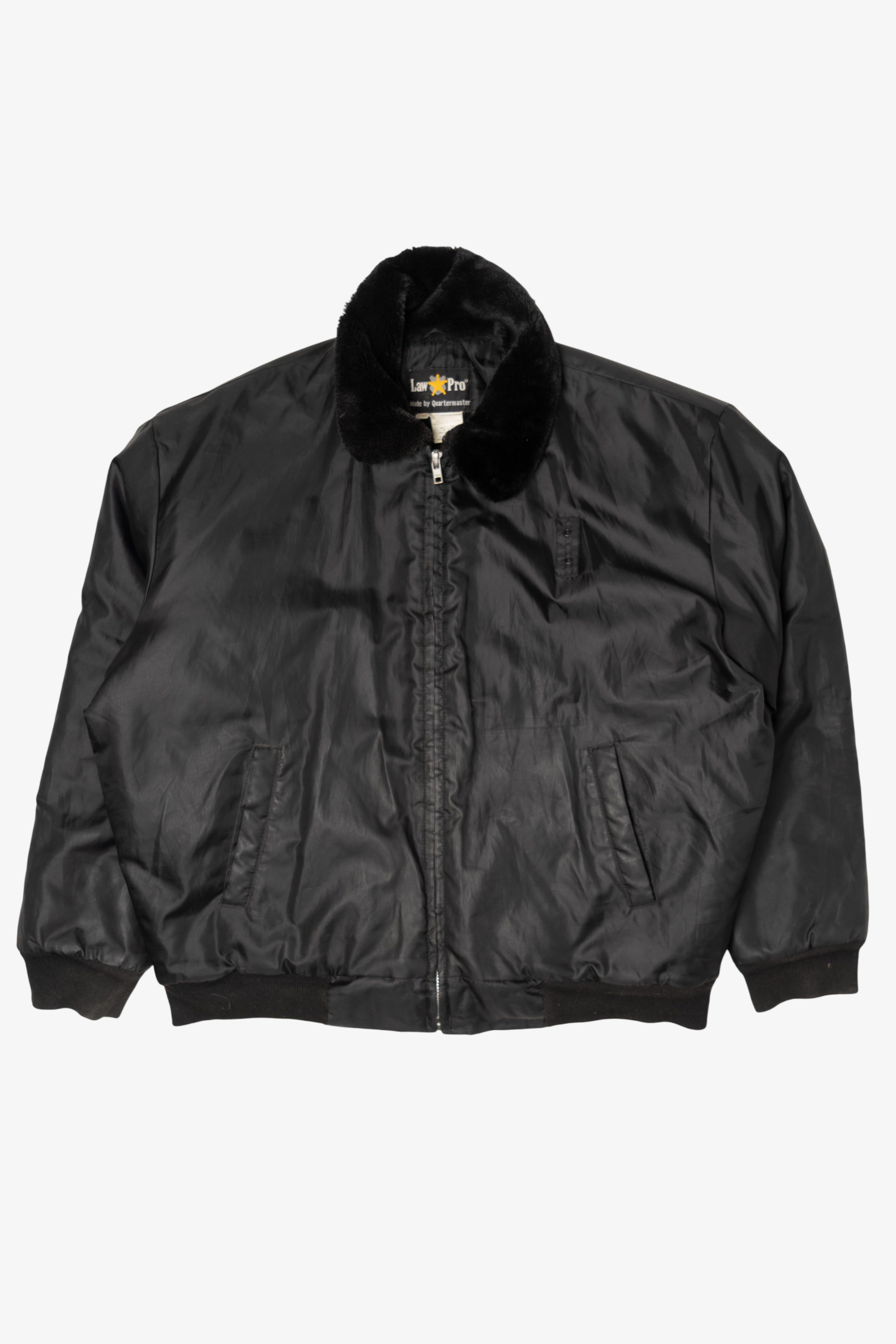 Vintage Black Law Pro Winter Coat (1990s)