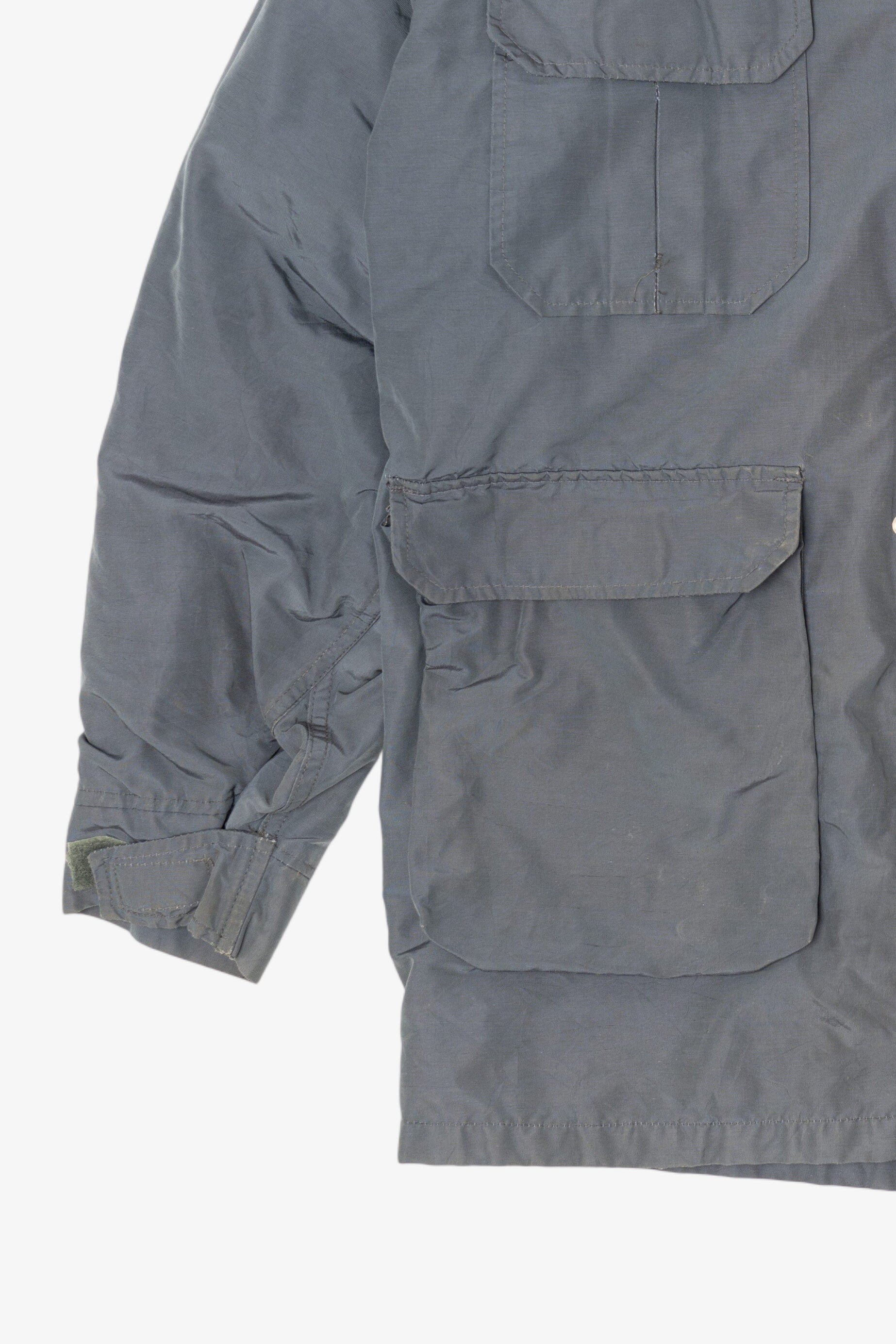 Vintage Gray Woolrich Plaid Flannel Lined Coat (1980s)