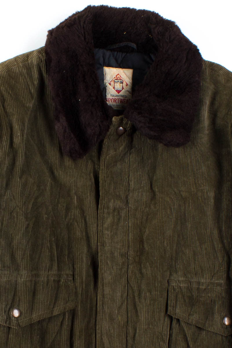 Olive Corduroy Winter Jacket