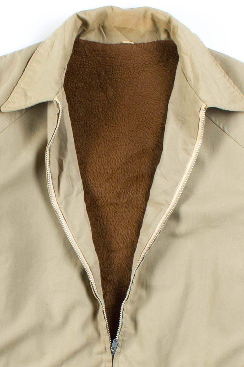 Tan & Brown Sherpa Lined Jacket