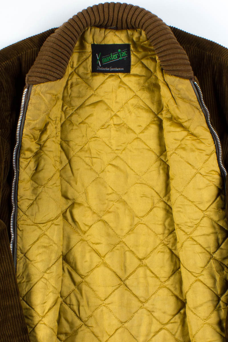 Brown Corduroy Bomber Jacket