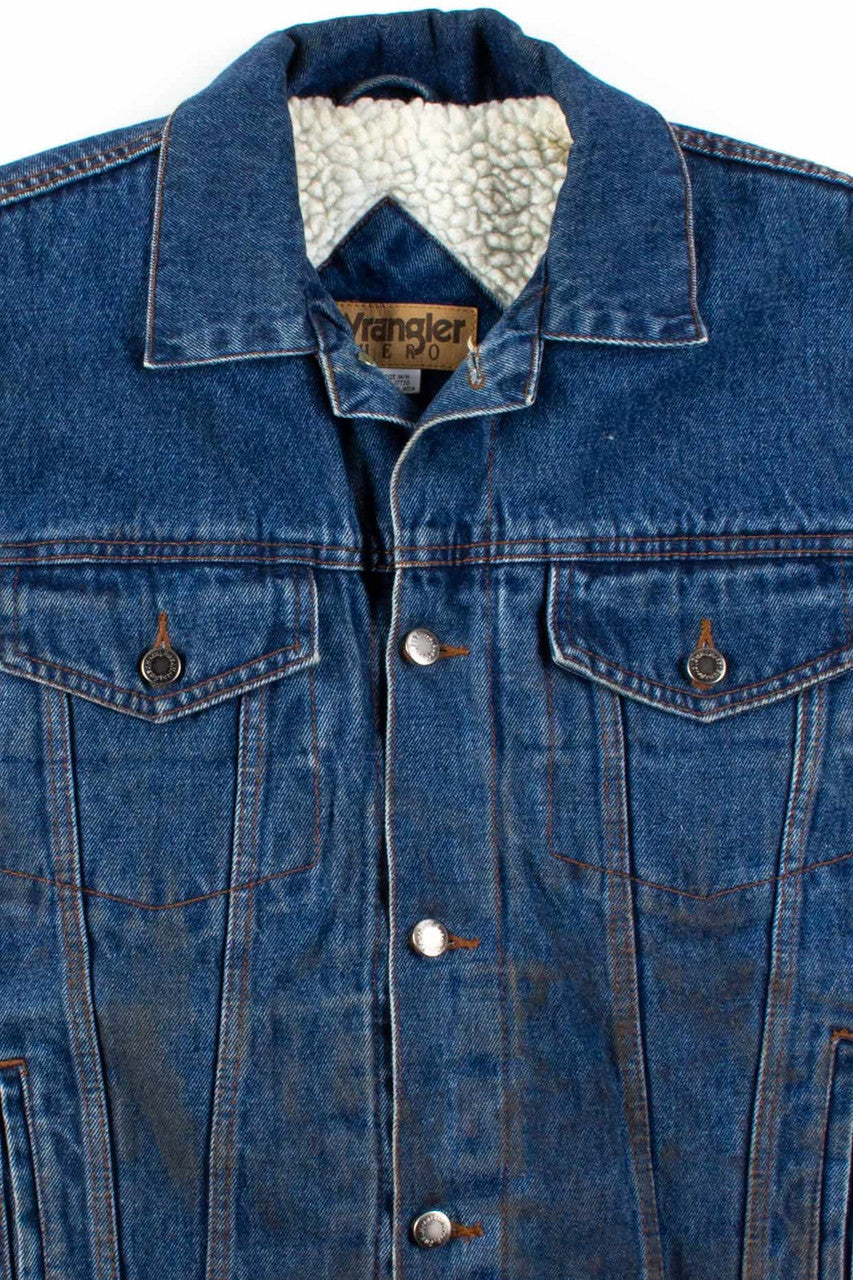 Wrangler Sherpa Lined Denim Vest