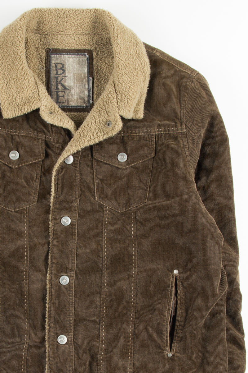 Brown Sherpa Lined Corduroy Jacket