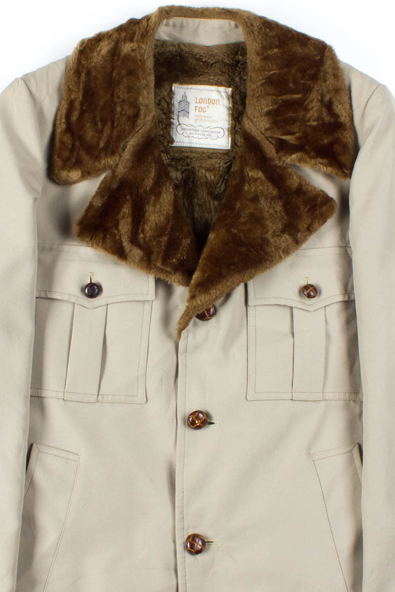 Tan Faux-Fur Lined Coat