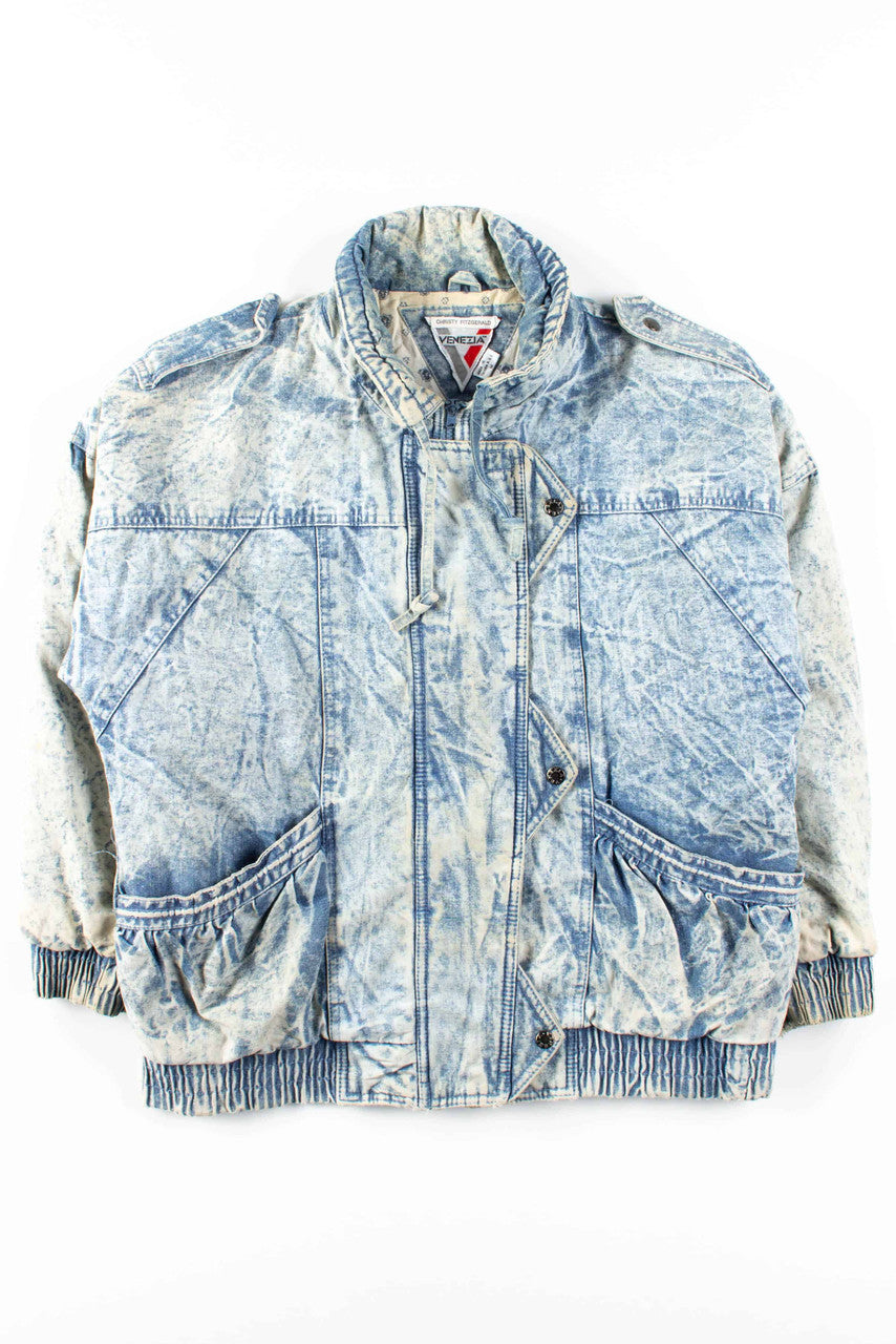 Acid Washed Denim Winter Jacket