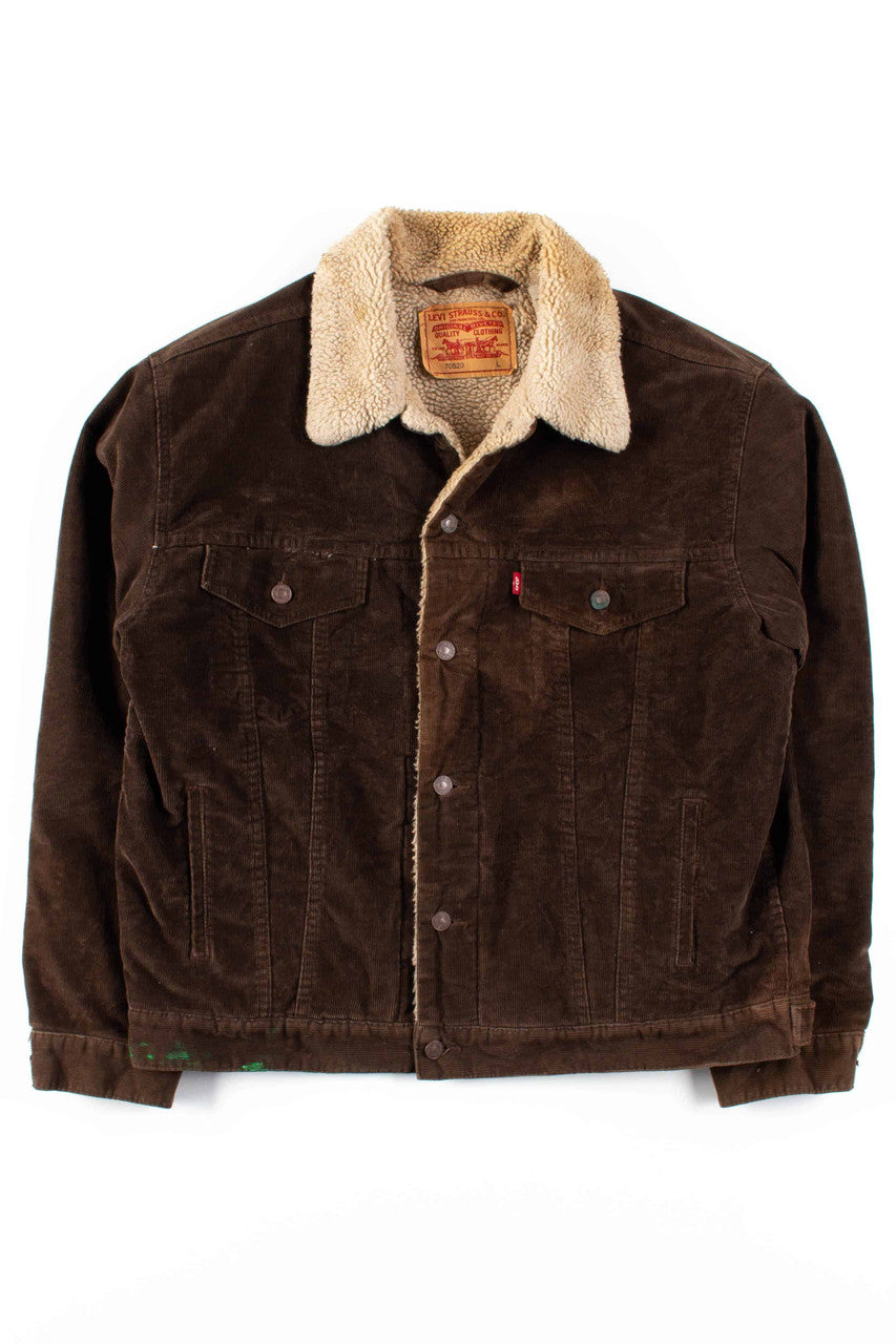 Brown Levi's Corduroy Sherpa Jacket