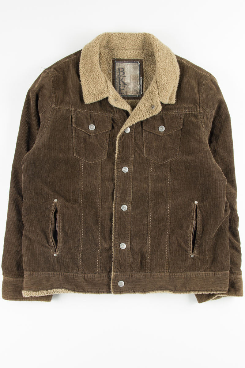Brown Sherpa Lined Corduroy Jacket