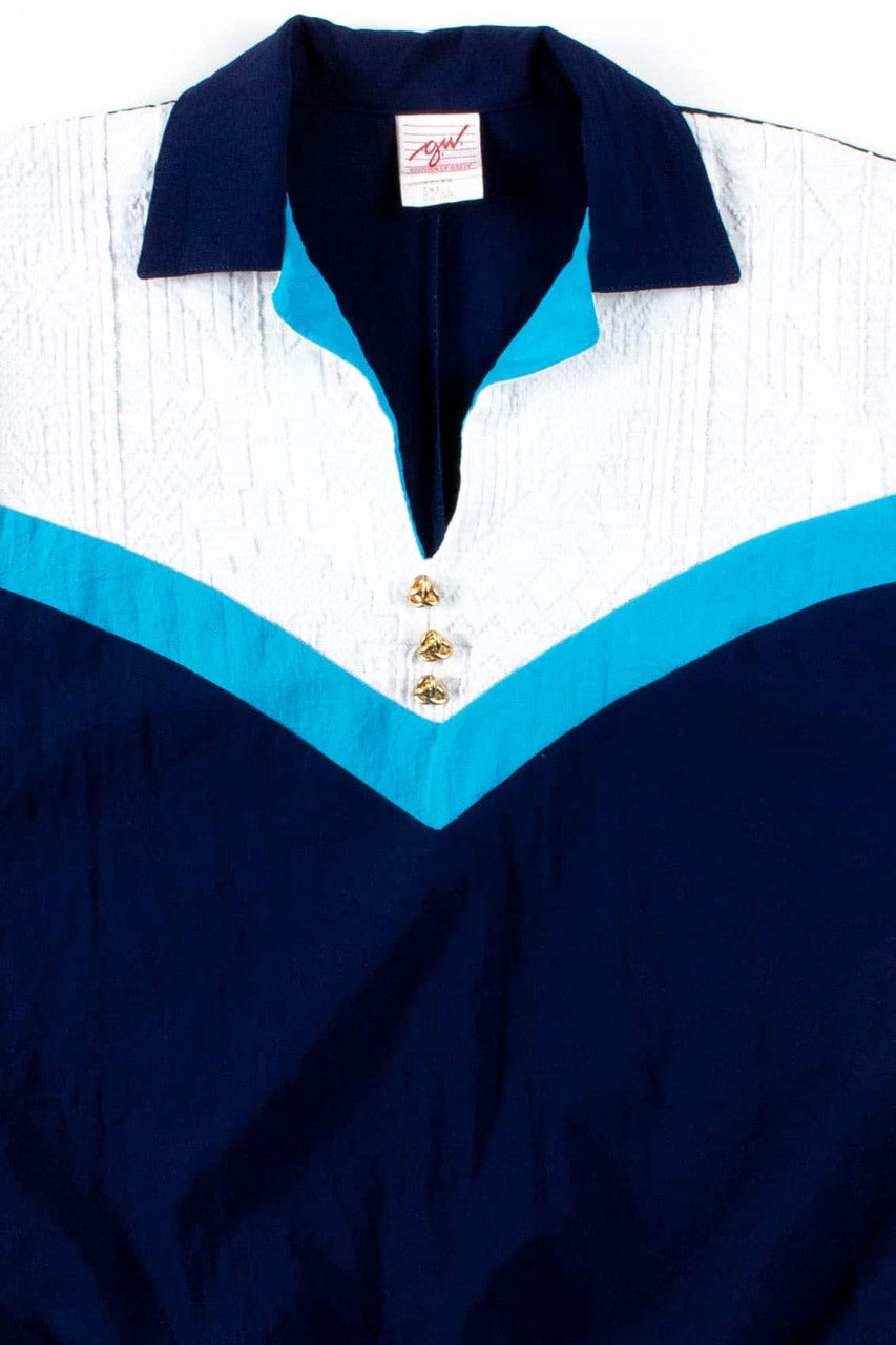 Geometric Textured Vintage Top