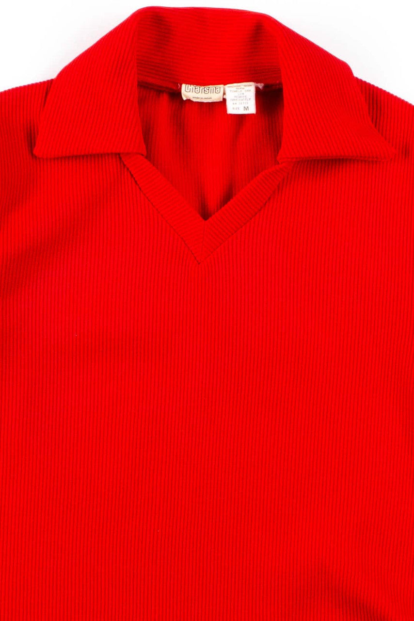 Red Ribbed Vintage Top