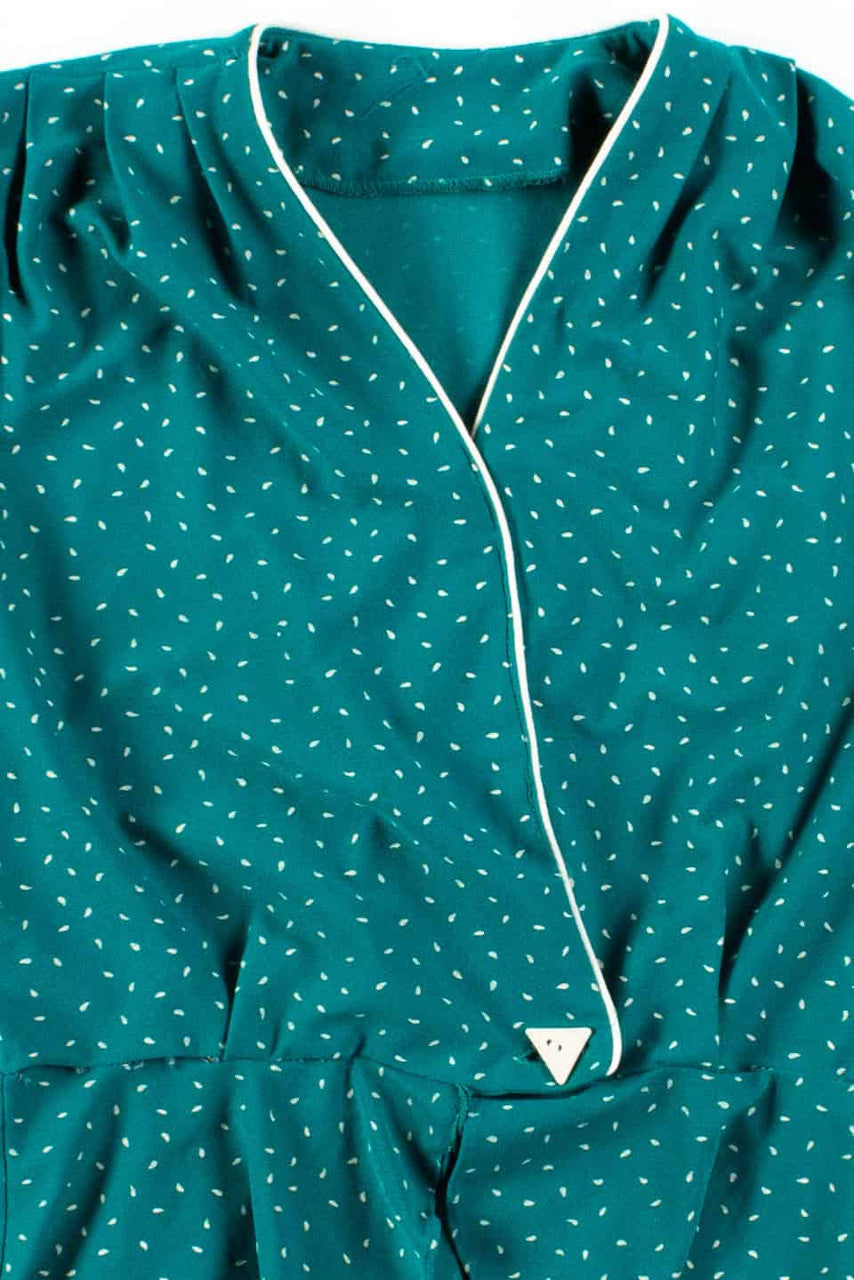 Faux-Wraparound 80s Vintage Blouse