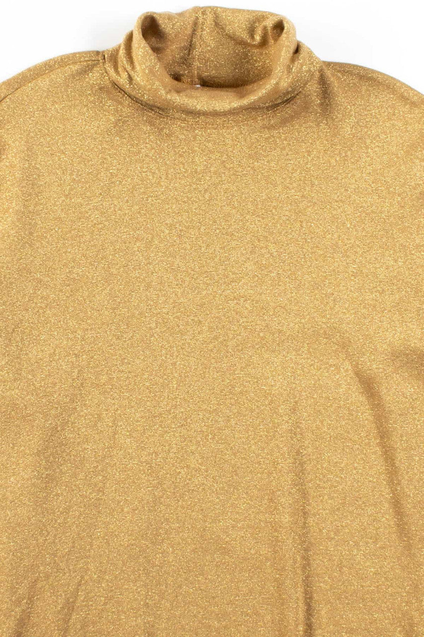 Gold Metallic Turtleneck
