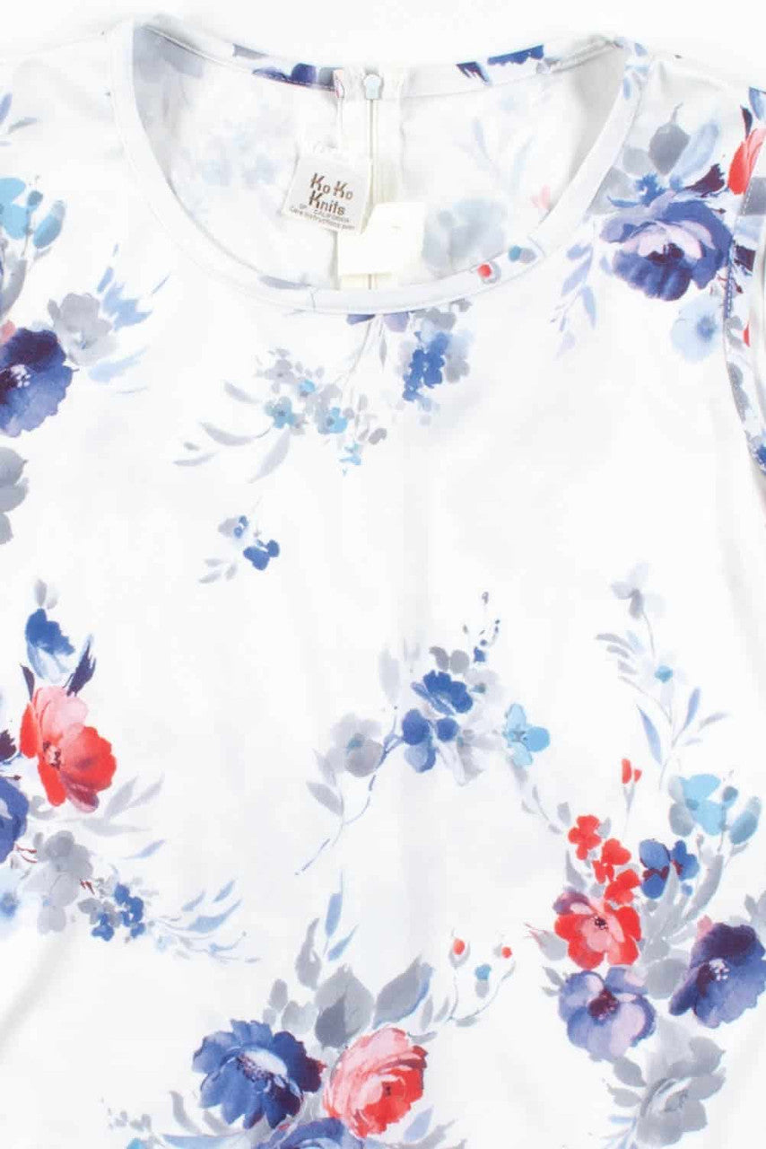 White Floral Sleeveless Top 1