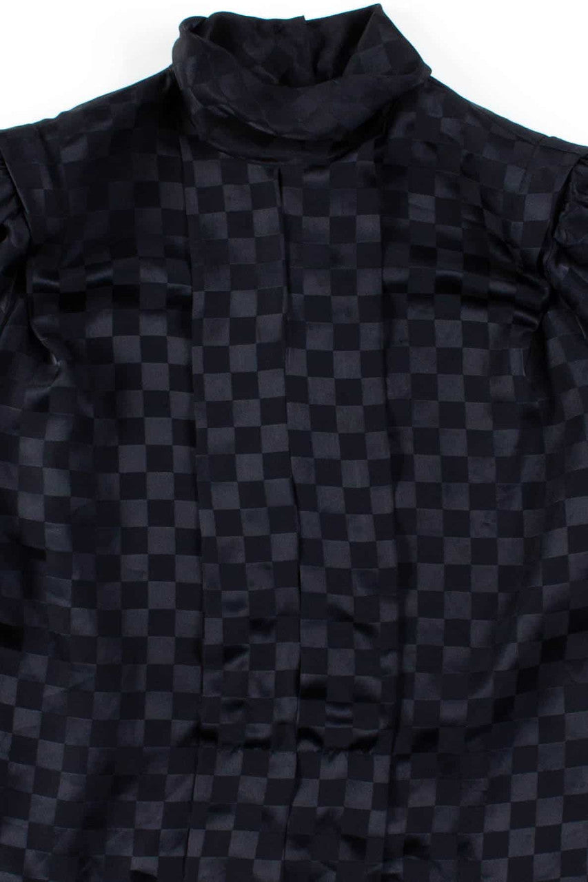 Black Checkerboard Blouse