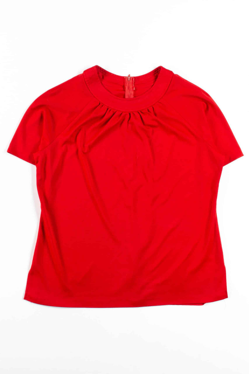 Solid Red Blouse