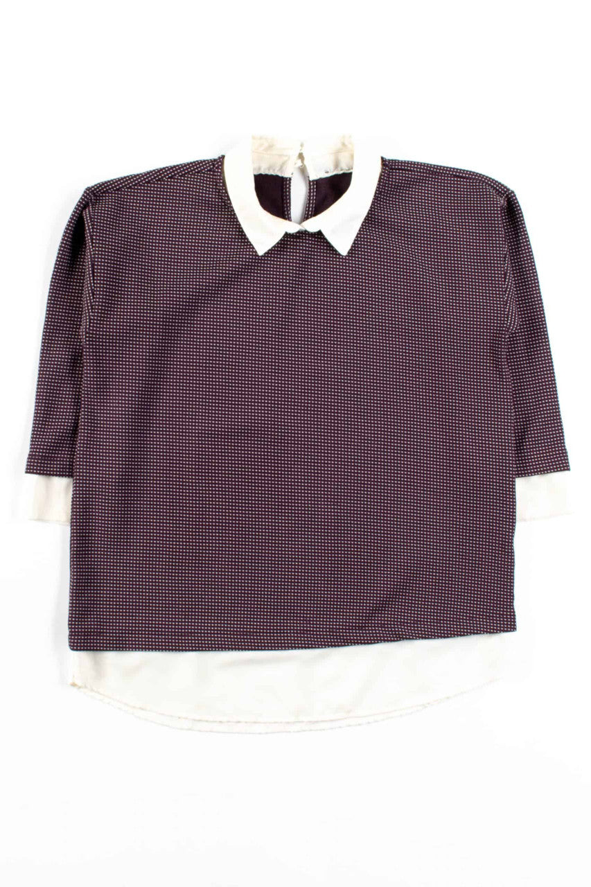 Brown Layered Vintage Blouse