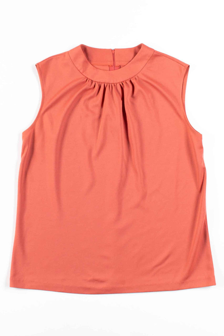 Salmon Sleeveless Blouse