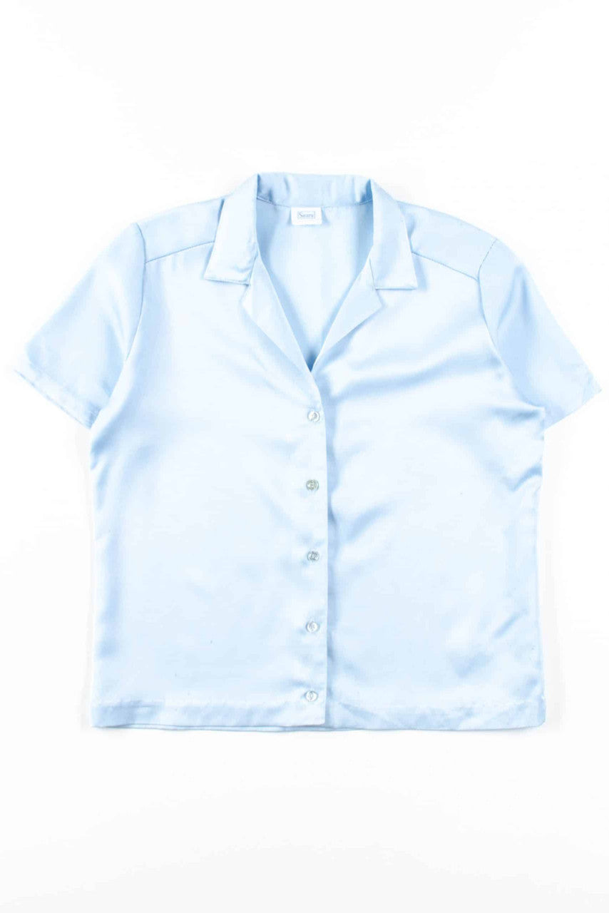 Blue Vintage Pajama Blouse