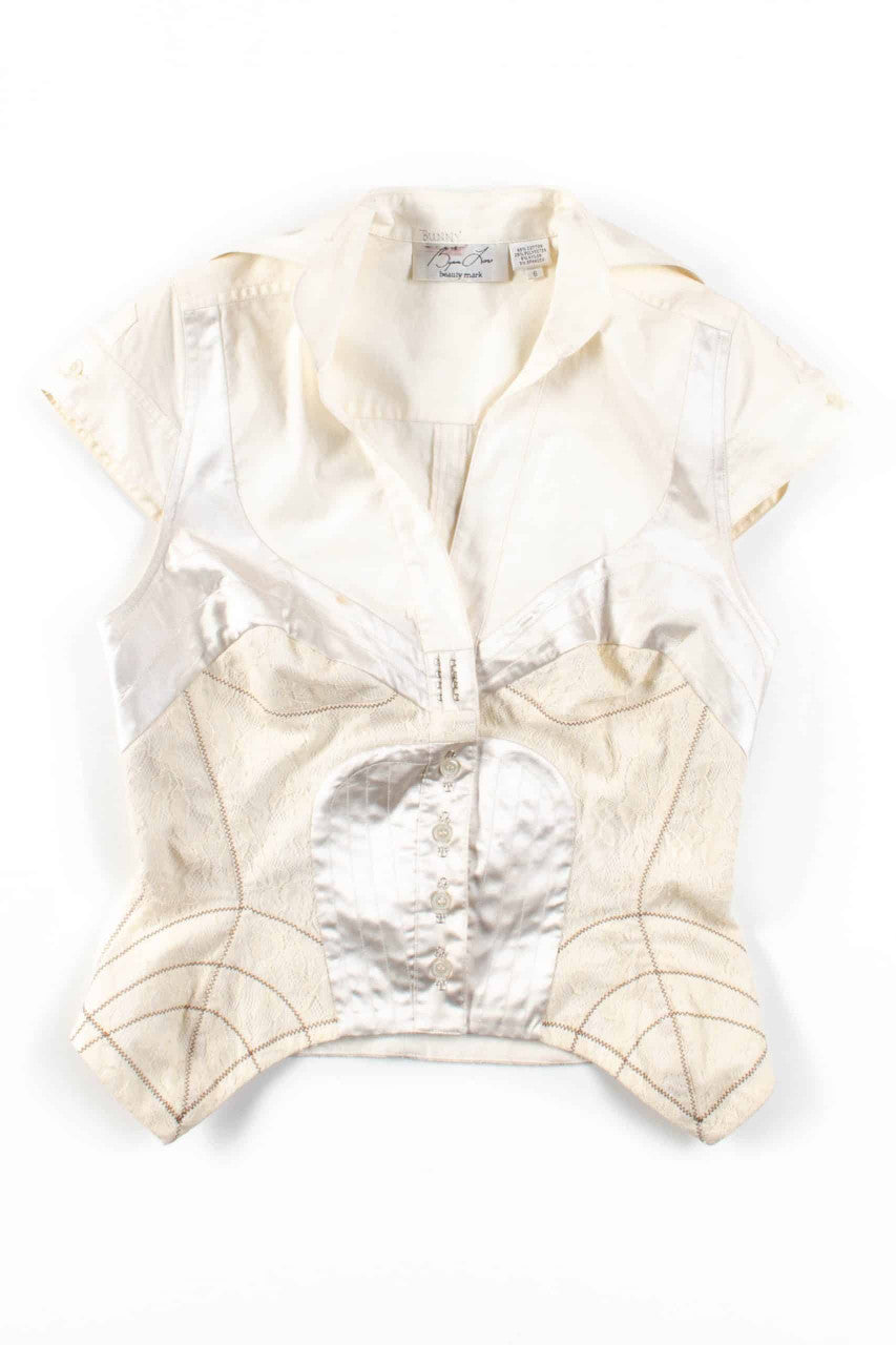 White Lace Corset Top