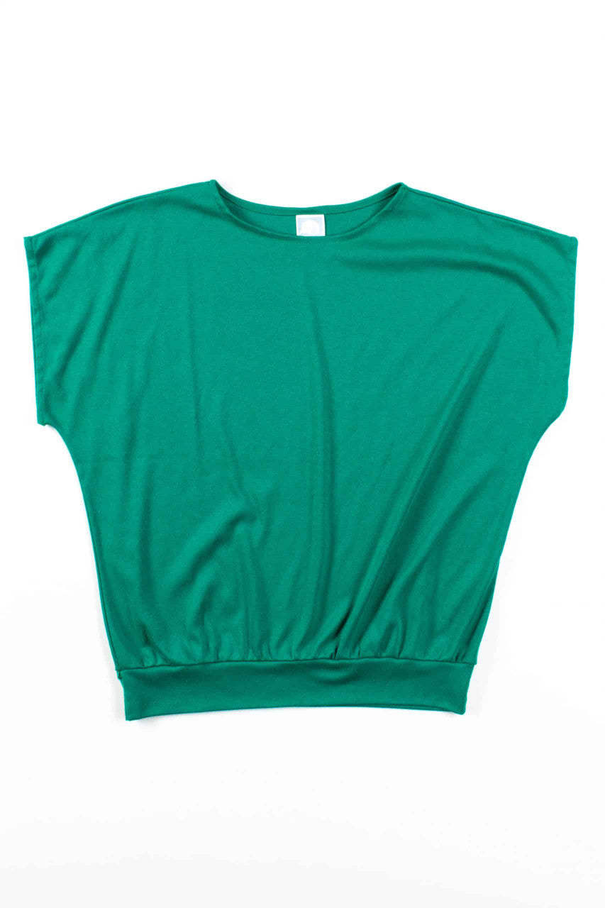 Green Solid Blouse