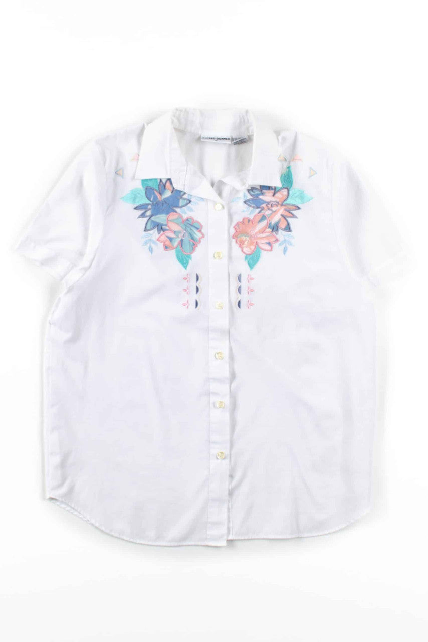 White Pastel Floral Top