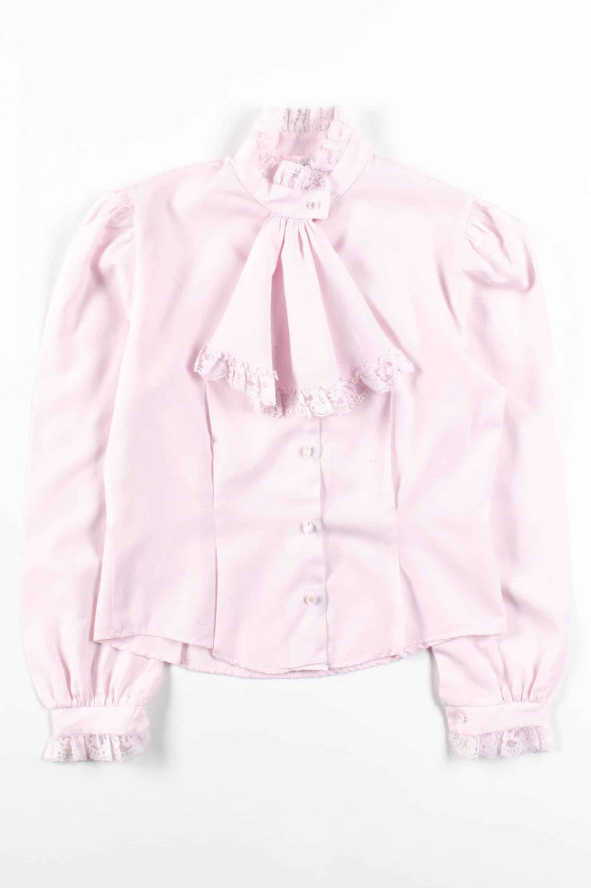 Pink Lace Poet Blouse
