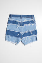 Patchwork Denim Shorts 1